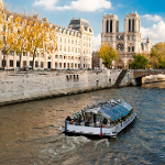 Boating tour on the River Seine and Notre Dame Cathedral in Paris