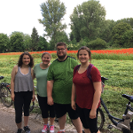 EMU students biking the scenic countryside and poppy fields near Giessen, Germany