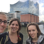 Jessica Wenzel, 2017-2018 Fulbright award winner, outside of Elbphilharmonie, Germany's world famous concert hall in Hamburg. 