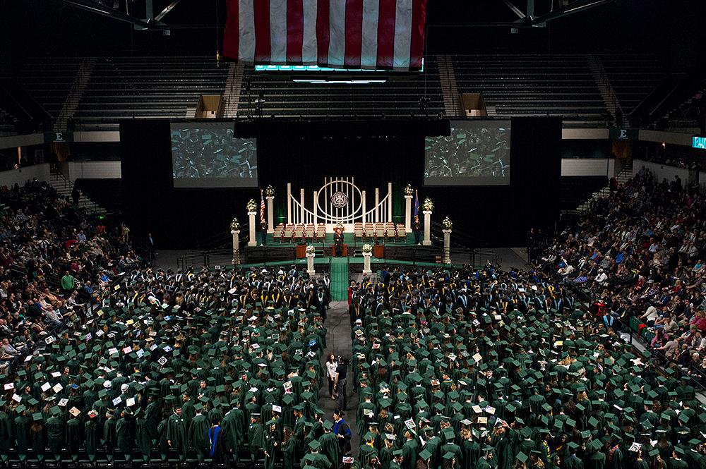 Commencement in the Convocation Center, 2017