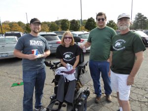 A photo of O&P students tailgating