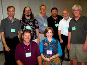A photo of Dr. Kubitskey and other physics teachers representing the Detroit Metropolitan Physics Teachers Association at the American Association of Physics Teachers at the 2009 summer conference.