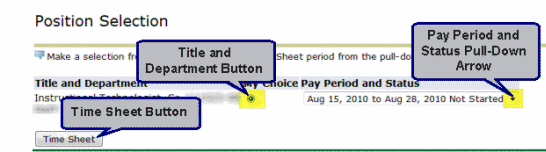 Time Sheet button