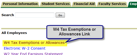 W4 Tax Exemptions or Allowances Link
