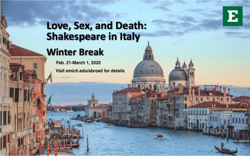 Love, Sex, and Death: Shakespeare in Italy