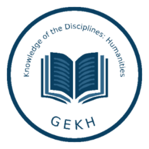"Knowledge of the Disciplines: Humanities" over an open book with "GEKH" below it.