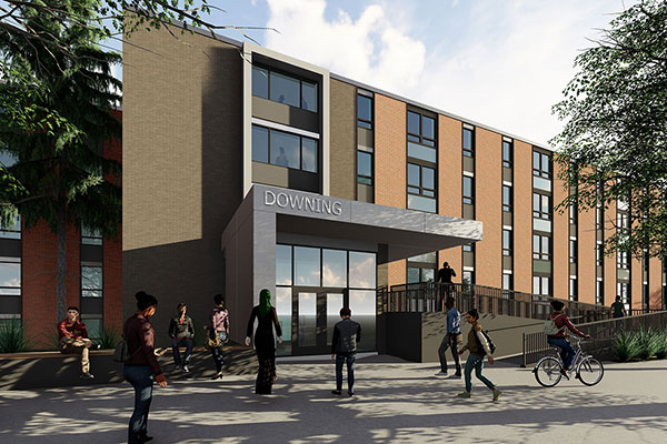 Downing Hall exterior rendering