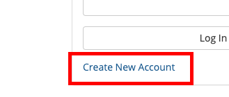 A screenshot of the Create New Account user interface.