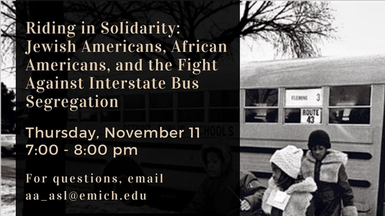 The event page stating its title, with a background image of several African American girls exiting a school bus.