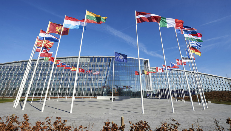 Flags at NATO HQ