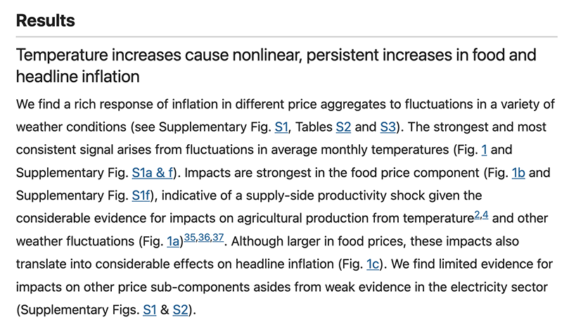 Screenshot of an article's results section.