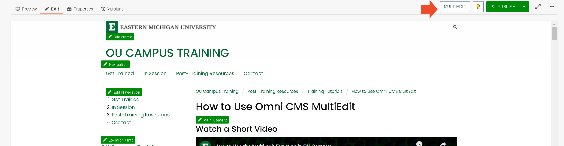 Using Omni CMS MultiEdit