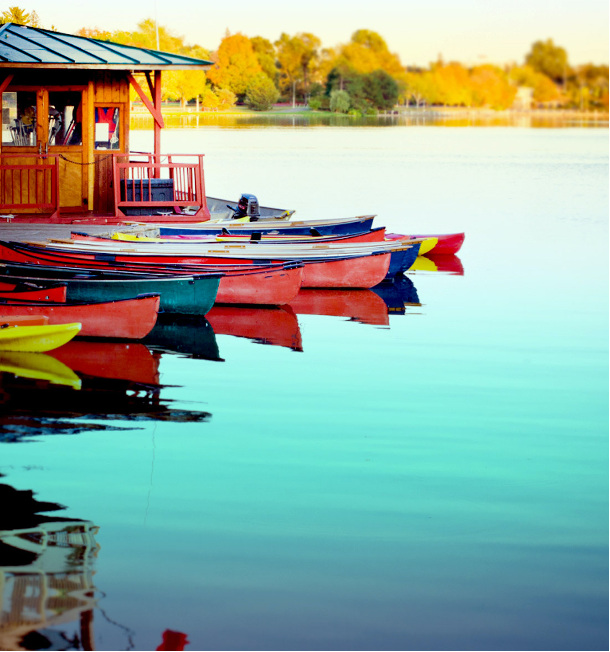 An image of canoes on the water