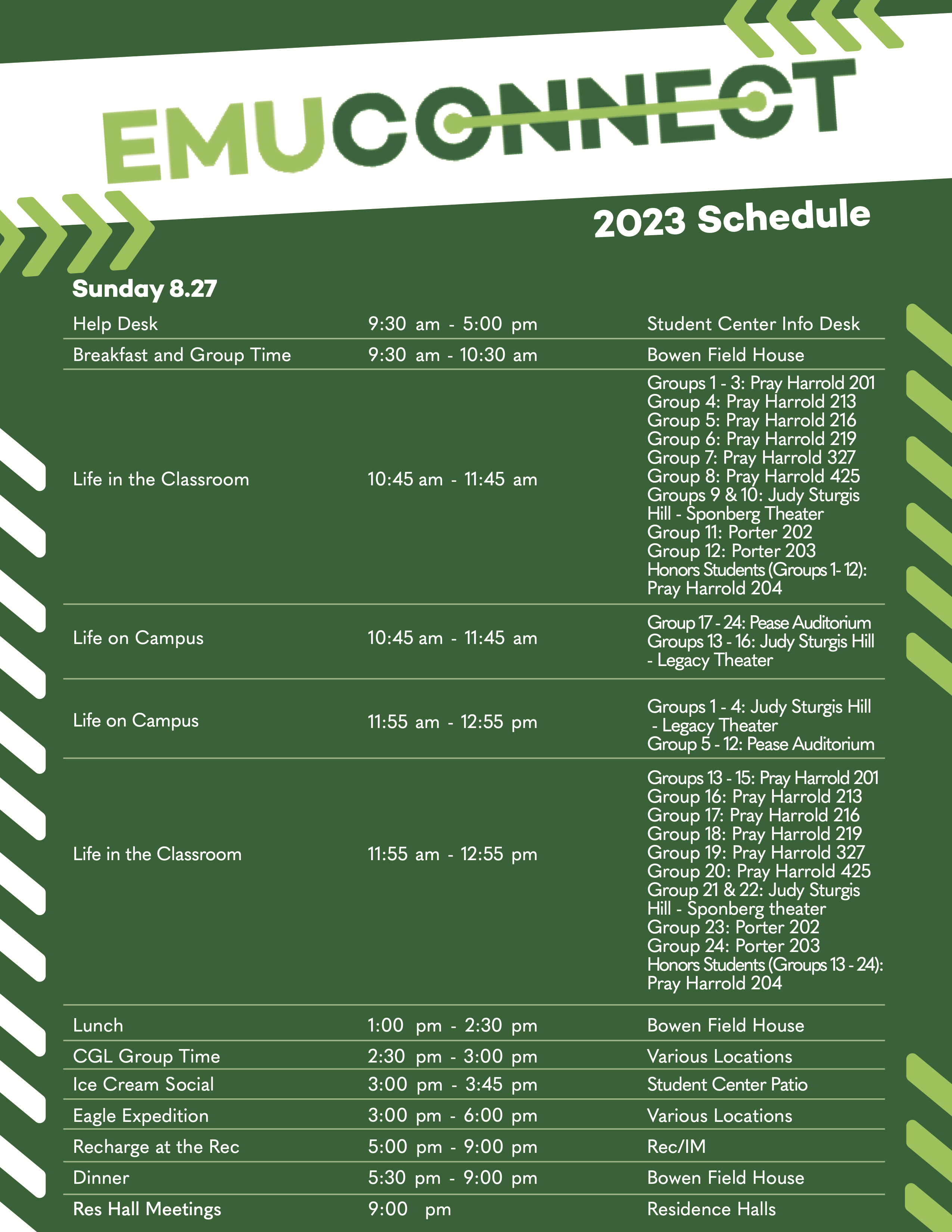 EMU Connect Day 3 Schedule