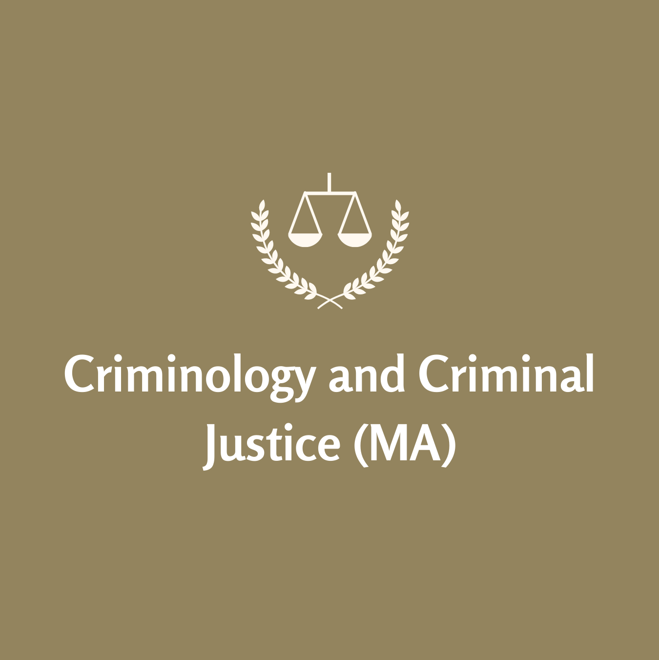 MA in Criminology